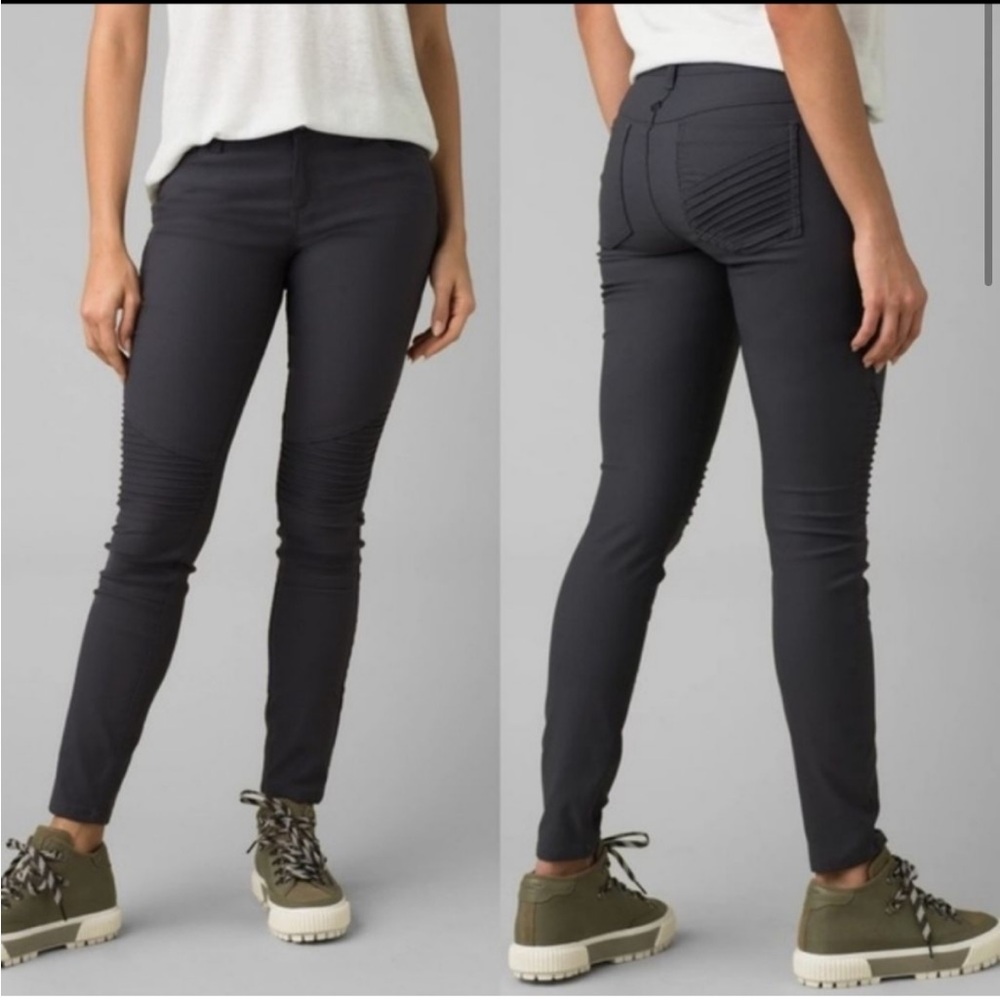 Prana gray Brenna moto legging skinny pants size 4 nwt